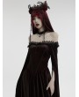 Punk Rave Black and Red Gothic Dark Coronation Crown Headdress