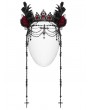 Punk Rave Black and Red Gothic Dark Coronation Crown Headdress