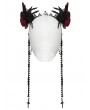 Punk Rave Black and Red Gothic Dark Coronation Crown Headdress