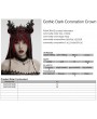 Punk Rave Black and Red Gothic Dark Coronation Crown Headdress