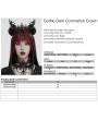 Punk Rave Black Gothic Dark Coronation Crown Headdress