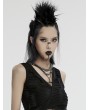 Punk Rave Dark Grey Vintage Bead Spine Cross Necklace Set