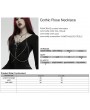 Punk Rave Silver Retro Gothic Rose Harness Chain Necklace