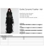 Punk Rave Black Gothic Bridal 3D Rose Feather Mesh Lace Hem Veil