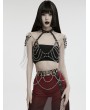 Punk Rave Black Gothic Silver Punk Sexy Chain Halter Harness