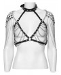 Punk Rave Black Gothic Silver Punk Sexy Chain Halter Harness