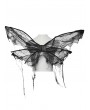 Punk Rave Black Gothic Patterned Mesh Butterfly Wings Harness