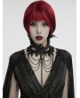 Punk Rave Black Gothic Gorgeous Wing Feather Chain Necklace