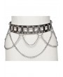 Punk Rave Silver Gothic Punk Rivet Square Hollow Metal Belt