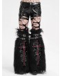 Devil Fashion Black and Red Gothic Punk Cross Plush Leg Warmers for Women