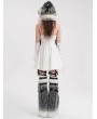 Devil Fashion Black and White Gothic Punk Faux Fur Leg Warmers for Women