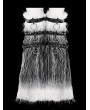 Devil Fashion Black and White Gothic Punk Faux Fur Leg Warmers for Women