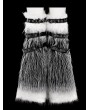 Devil Fashion Black and White Gothic Punk Faux Fur Leg Warmers for Women