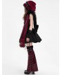 Devil Fashion Black and Red Striped Gothic Punk Leg Warmers for Women