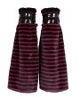 Devil Fashion Black and Red Striped Gothic Punk Leg Warmers for Women