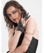 Devil Fashion Black Gothic Punk Synthetic Leather Claw Party Finger Gloves for Women