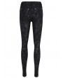 Devil Fashion Black Gothic Punk Skull Studded Skinny Zip-Up Pants for Women