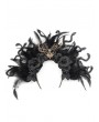 Eva Lady Black Gothic Gorgeous Serpent Rose Feather Party Headband