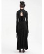 Eva Lady Black Gothic Retro Lace Embossed Velvet Shrug Cape for Women