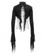 Eva Lady Black Gothic Retro Lace Embossed Velvet Shrug Cape for Women