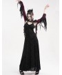 Eva Lady Retro Gothic Lace Embossed Velvet Shrug Cape for Women