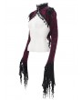 Eva Lady Retro Gothic Lace Embossed Velvet Shrug Cape for Women