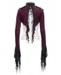 Eva Lady Retro Gothic Lace Embossed Velvet Shrug Cape for Women