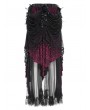 Eva Lady Black and Red Gorgeous Gothic Drawstring Layered Lace Party Skirt