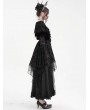 Eva Lady Black Gothic Retro Sexy Ruffled Lace Flared Sleeve Long Party Dress