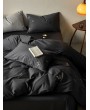 Black Gothic Luxurious Butterfly Embroidery Comforter Set