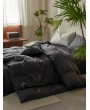 Black Gothic Luxurious Butterfly Embroidery Comforter Set