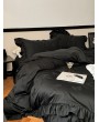 Black Gothic Vintage Ruffle Bow Jacquard Comforter Set