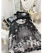 Black Moonlight Castle Gothic Dark Sky Pattern Comforter Set