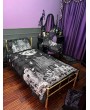 Black Moonlight Castle Gothic Dark Sky Pattern Comforter Set