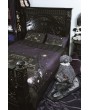 Purple and Black Dark Night Witch Print Gothic Comforter Set