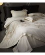 White Gothic Vintage Luxurious Floral Embroidered Comforter Set