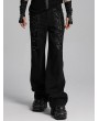 Punk Rave Black Gothic Punk Street Metal Personalized Wide Leg Pants for Men