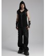 Punk Rave Black Gothic Punk Street Metal Personalized Wide Leg Pants for Men