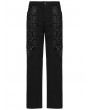 Punk Rave Black Gothic Punk Street Metal Personalized Wide Leg Pants for Men