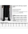 Punk Rave Black Gothic Cyberpunk Wide Leg Cropped Pants for Men