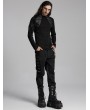 Punk Rave Black Gothic Punk Visual Eyelet Decor Street Pants for Men