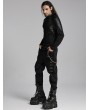 Punk Rave Black Gothic Punk Visual Eyelet Decor Street Pants for Men