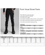 Punk Rave Black Gothic Punk Visual Eyelet Decor Street Pants for Men