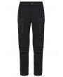 Punk Rave Black Gothic Cyber Punk Style Patch Fitted Pants for Men