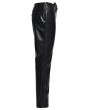 Punk Rave Black Gothic Punk Minimalist Studded Faux Leather Pants for Men