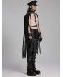 Punk Rave Black Gothic Punk Street Cross Buckle PU Leather Pants for Men