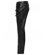 Punk Rave Black Gothic Punk Street Cross Buckle PU Leather Pants for Men