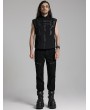 Punk Rave Black Gothic Punk Metal Eyelet Handsome Pants for Men