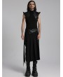 Punk Rave Black Gothic Punk Personality Men's Pleated Half Skirt