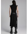 Punk Rave Black Gothic Punk Personality Men's Pleated Half Skirt